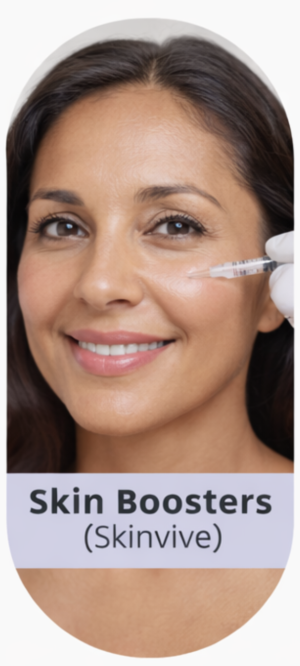 Skin booster treatment being administered to the cheek